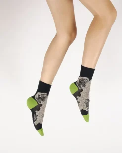 Hot Berthe Aux Grands Pieds Chaussettes femme fil d'Ecosse l'oiseau