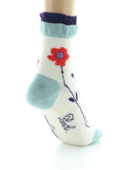 Best Berthe Aux Grands Pieds Chaussettes Femme Fleurs Oranges