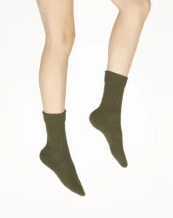 Fashion Berthe Aux Grands Pieds Chaussettes femme laine et acrylique kaki