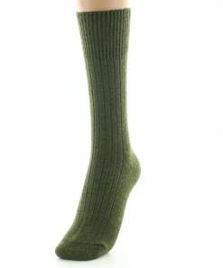 Fashion Berthe Aux Grands Pieds Chaussettes femme laine et acrylique kaki