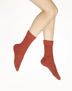 Online Berthe Aux Grands Pieds Chaussettes femme laine et acrylique rouge