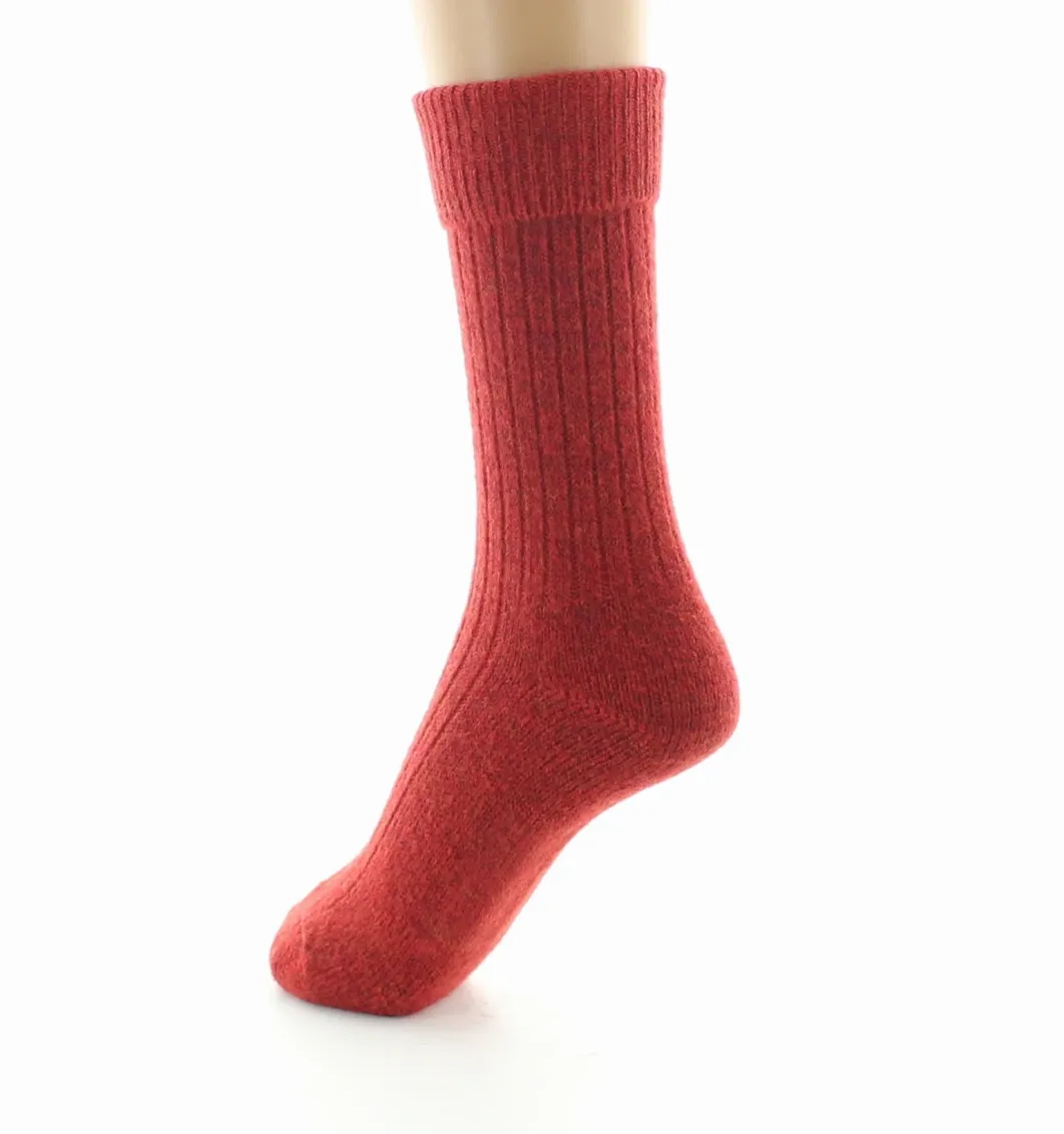 Online Berthe Aux Grands Pieds Chaussettes femme laine et acrylique rouge