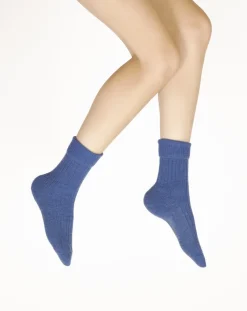 Fashion Berthe Aux Grands Pieds Chaussettes femme laine et acrylique bleu