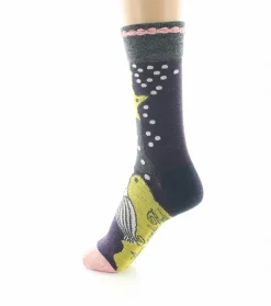 Online Berthe Aux Grands Pieds Chaussettes femme laine peignée fleurs closes