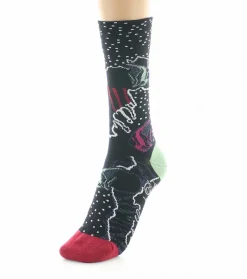 Hot Berthe Aux Grands Pieds Chaussettes femme laine peignée poissons