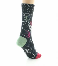 Hot Berthe Aux Grands Pieds Chaussettes femme laine peignée poissons