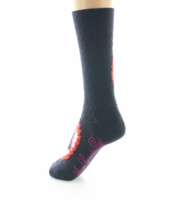 Clearance Berthe Aux Grands Pieds Chaussettes femme laine peignée cercles de feux