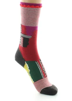 Clearance Berthe Aux Grands Pieds Chaussettes femme laine peignée cubisme