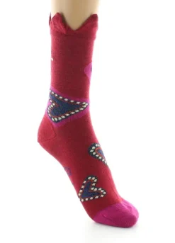 Best Berthe Aux Grands Pieds Chaussettes femme laine peignée cœur et couronne