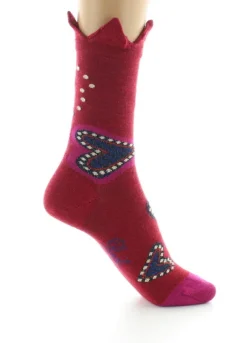 Best Berthe Aux Grands Pieds Chaussettes femme laine peignée cœur et couronne