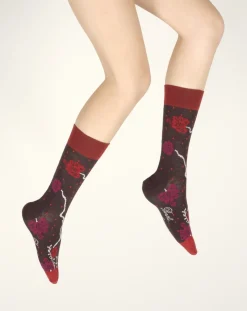 Sale Berthe Aux Grands Pieds Chaussettes femme laine peignée couleurs d'automne