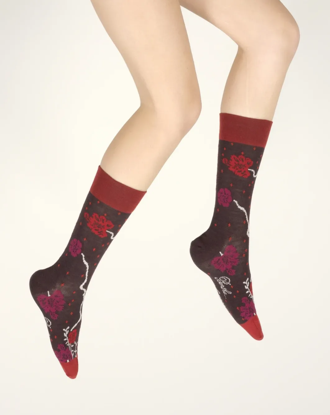 Sale Berthe Aux Grands Pieds Chaussettes femme laine peignée couleurs d'automne