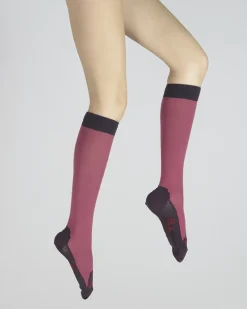 Discount Berthe Aux Grands Pieds Chaussettes hautes cachemire rose