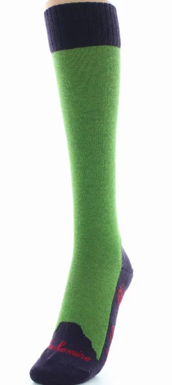 Clearance Berthe Aux Grands Pieds Chaussettes hautes cachemire vert