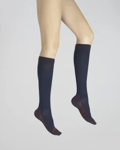 Sale Berthe Aux Grands Pieds Chaussettes hautes cachemire marine