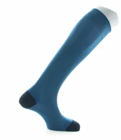 Outlet Berthe Aux Grands Pieds Chaussettes Hautes En Soie Bleu Roi et Marine Briac