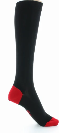 Outlet Berthe Aux Grands Pieds Chaussettes hautes en soie noir-rouge