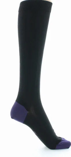 Online Berthe Aux Grands Pieds Chaussettes hautes en soie noir-raisin