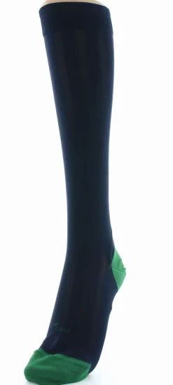 Clearance Berthe Aux Grands Pieds Chaussettes hautes en soie marine-vert