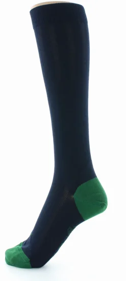Clearance Berthe Aux Grands Pieds Chaussettes hautes en soie marine-vert