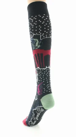 Clearance Berthe Aux Grands Pieds Chaussettes hautes femme laine peignée poissons