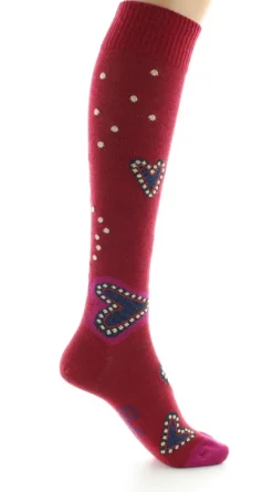 Online Berthe Aux Grands Pieds Chaussettes hautes femme laine peignée cœur