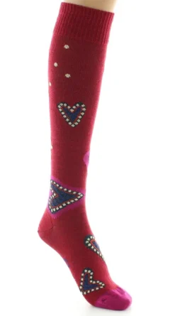 Online Berthe Aux Grands Pieds Chaussettes hautes femme laine peignée cœur