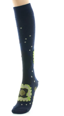 Hot Berthe Aux Grands Pieds Chaussettes hautes femme laine peignée nénuphar