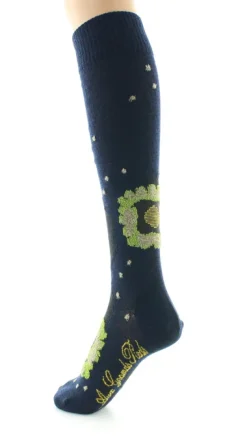 Hot Berthe Aux Grands Pieds Chaussettes hautes femme laine peignée nénuphar