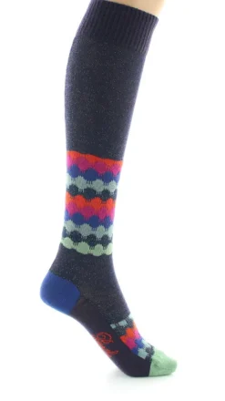 Sale Berthe Aux Grands Pieds Chaussettes hautes Ondulations Colorées