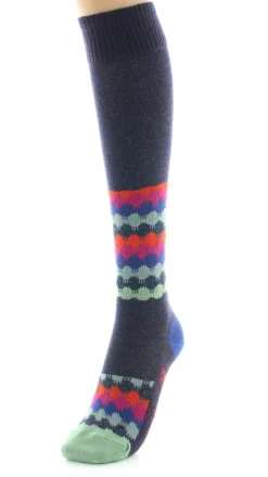 Sale Berthe Aux Grands Pieds Chaussettes hautes Ondulations Colorées
