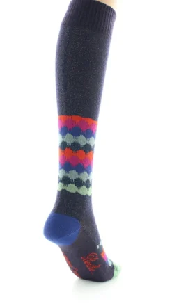Sale Berthe Aux Grands Pieds Chaussettes hautes Ondulations Colorées