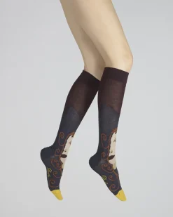 Fashion Berthe Aux Grands Pieds Chaussettes hautes Visage d'une femme
