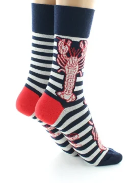 Clearance Berthe Aux Grands Pieds Chaussettes Homard écru rayé marine
