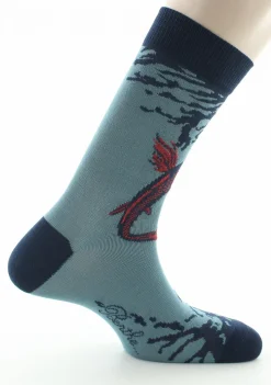 Sale Berthe Aux Grands Pieds Chaussettes homme fil d'Ecosse Poisson Japonais
