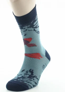 Sale Berthe Aux Grands Pieds Chaussettes homme fil d'Ecosse Poisson Japonais