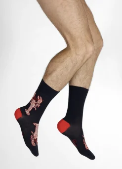 Fashion Berthe Aux Grands Pieds Chaussettes Homme Homard bleu marine
