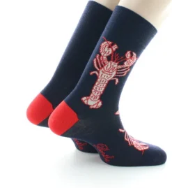 Fashion Berthe Aux Grands Pieds Chaussettes Homme Homard bleu marine