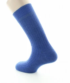 Online Berthe Aux Grands Pieds Chaussettes homme laine et acrylique bleu