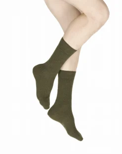 Fashion Berthe Aux Grands Pieds Chaussettes homme laine et acrylique kaki