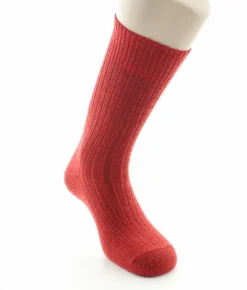 New Berthe Aux Grands Pieds Chaussettes homme laine et acrylique rouge
