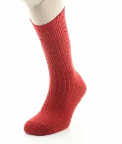 New Berthe Aux Grands Pieds Chaussettes homme laine et acrylique rouge