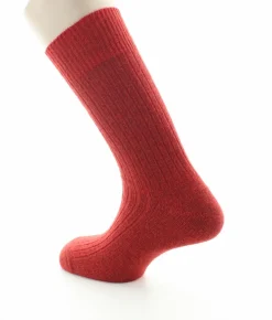 New Berthe Aux Grands Pieds Chaussettes homme laine et acrylique rouge