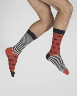Discount Berthe Aux Grands Pieds Chaussettes Homme Pois et Rayures