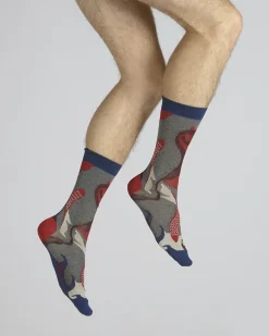 Hot Berthe Aux Grands Pieds Chaussettes Homme poissons rouges