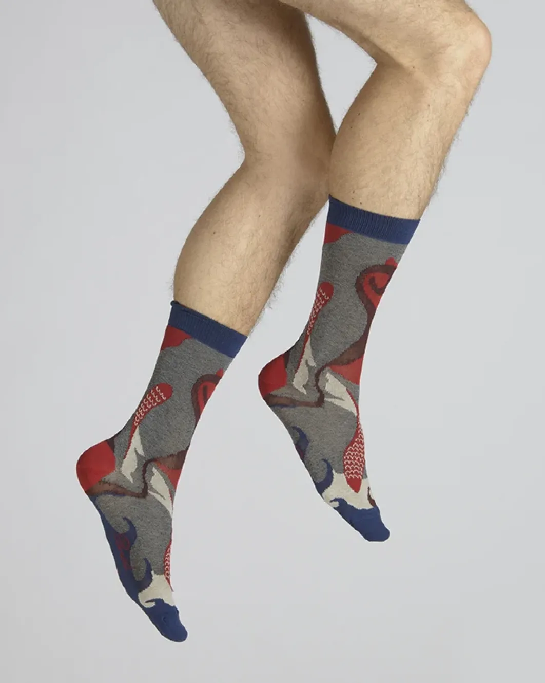 Hot Berthe Aux Grands Pieds Chaussettes Homme poissons rouges