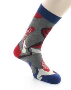 Hot Berthe Aux Grands Pieds Chaussettes Homme poissons rouges