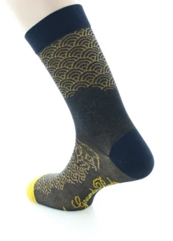 Clearance Berthe Aux Grands Pieds Chaussettes Homme Vagues et Baleine