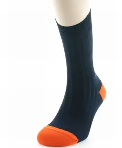 Online Berthe Aux Grands Pieds Chaussettes Jean Rochefort Marine / Orange