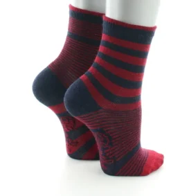 Sale Berthe Aux Grands Pieds Chaussettes Rayures asymétriques rouges